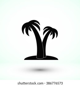 palm tropical tree icon