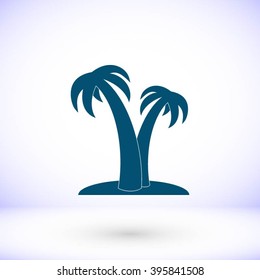 palm tropical tree icon