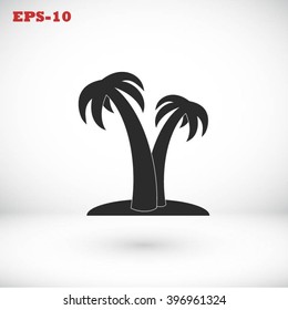 palm tropical tree icon