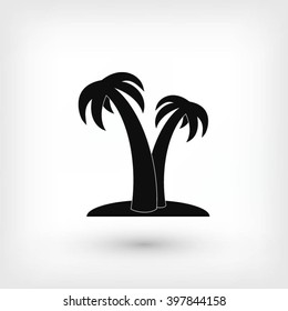 palm tropical tree icon