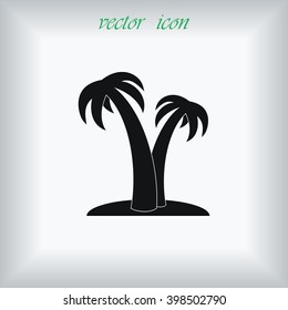 palm tropical tree icon
