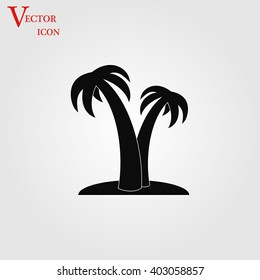 palm tropical tree icon