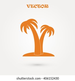 palm tropical tree icon