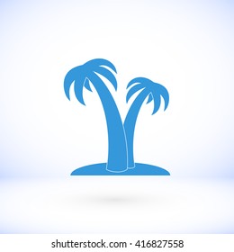 palm tropical tree icon