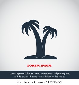 palm tropical tree icon