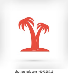 palm tropical tree icon