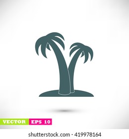 palm tropical tree icon