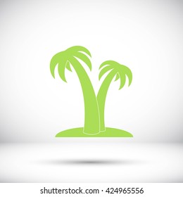 palm tropical tree icon