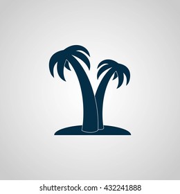 palm tropical tree icon