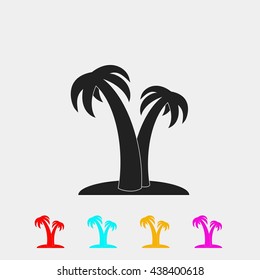 palm tropical tree icon