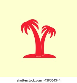 palm tropical tree icon