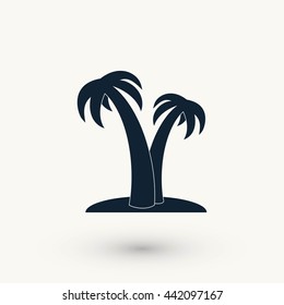 palm tropical tree icon