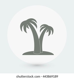 palm tropical tree icon
