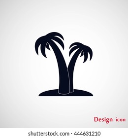 palm tropical tree icon