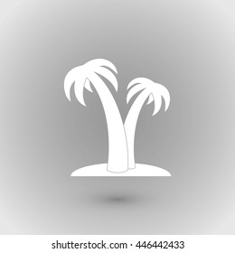 palm tropical tree icon