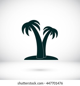 palm tropical tree icon