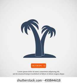palm tropical tree icon