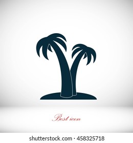 palm tropical tree icon