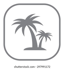 palm tropical tree  icon silhouette vector illustration 