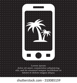 palm tropical tree  icon silhouette vector illustration 