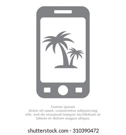 palm tropical tree  icon silhouette vector illustration 
