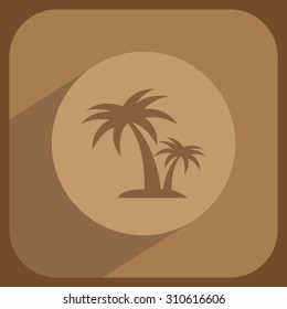 palm tropical tree  icon silhouette vector illustration 