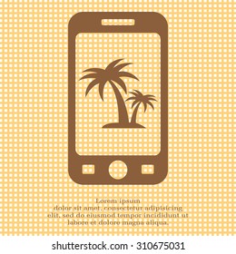 palm tropical tree  icon silhouette vector illustration 