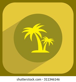 palm tropical tree  icon silhouette vector illustration 