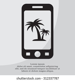 palm tropical tree  icon silhouette vector illustration 