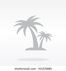palm tropical tree  icon silhouette vector illustration 