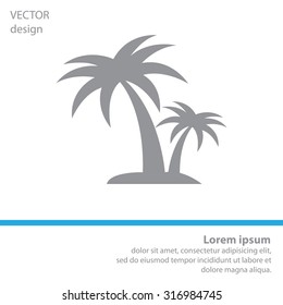 palm tropical tree  icon silhouette vector illustration 
