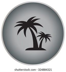 palm tropical tree  icon silhouette vector illustration 