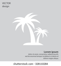 palm tropical tree  icon silhouette vector illustration 