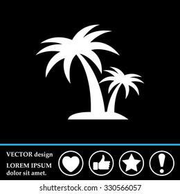palm tropical tree  icon silhouette vector illustration 