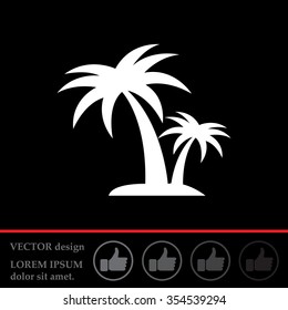 palm tropical tree  icon silhouette vector illustration 