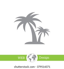palm tropical tree  icon silhouette vector illustration 