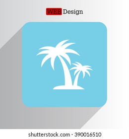 palm tropical tree  icon silhouette vector illustration 