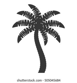 palm tropical tree isolated icon vector illustration design