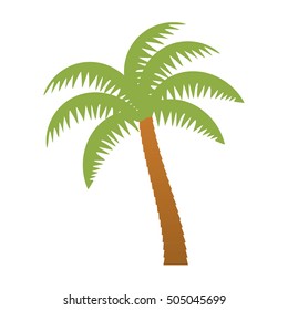 palm tropical tree isolated icon vector illustration design
