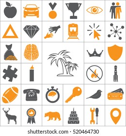 palm tropical tree line icon silhouette. 