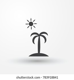 palm tropical tree set icons black silhouette vector illustration