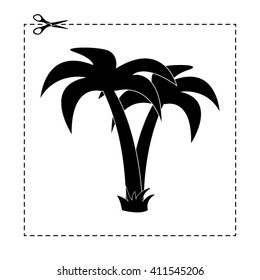 palm tropical tree vector icon