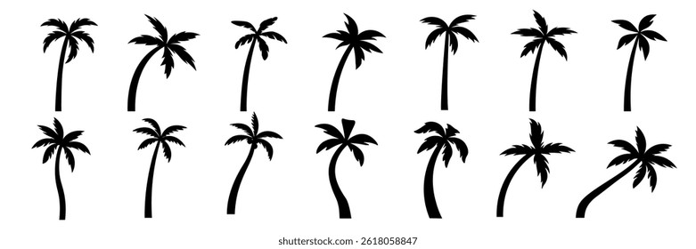Vector de palma. Icono de árbol de coco