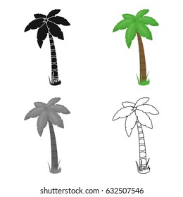 Palm vector icon in cartoon style for web