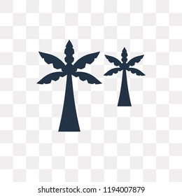 Palm vector icon isolated on transparent background, Palm transparency concept can be used web and mobile