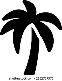 ilustración del vector de la palma en un fondo transparente. Símbolos de calidad superior. Iconos vectoriales de glifos para diseño de conceptos y gráficos. 
