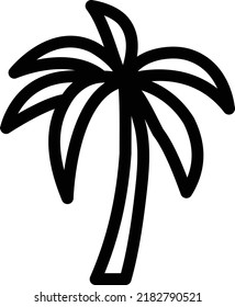 palm  Vector illustration on a transparent background. Premium quality symmbols. Thin line vector icons for concept and graphic design. 
