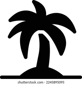 ilustración del vector de la palma en un fondo transparente. Símbolos de calidad superior. Iconos vectoriales de glifos para diseño de conceptos y gráficos. 

