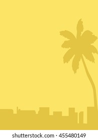 palm vector illustration skyline