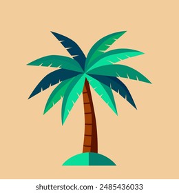 palm. vector illustration. stylized palm tree